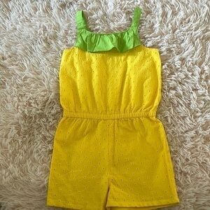 Gymboree eyelet pineapple romper. Nwot.4t